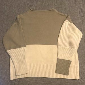 White and grey sweater